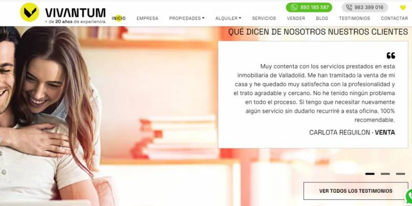 Te presentamos la nueva sección de Testimonios de nuestra web inmobiliaria en Valladolid